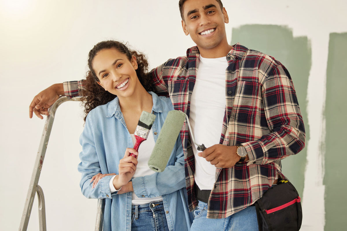 Young couple doing some renovations on their house - Home Equity Line of Credit (HELOC) - DG Pinnacle Home Loans - Miami Mortgage Lender