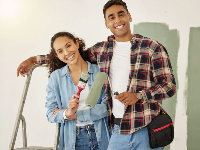Young couple doing some renovations on their house - Home Equity Line of Credit (HELOC) - DG Pinnacle Home Loans - Miami Mortgage Lender