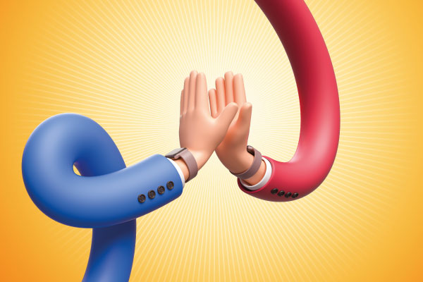 High five with cartoon hands | Advantages of Pre-Approvals for Buyers | DG Pinnacle Home Loans | Miami Mortgage Lender