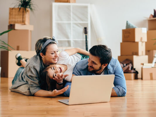 Family moving to their new home - Mortgage demand is on the rise - DG Pinnacle Home Loans - Miami Mortgage Lender