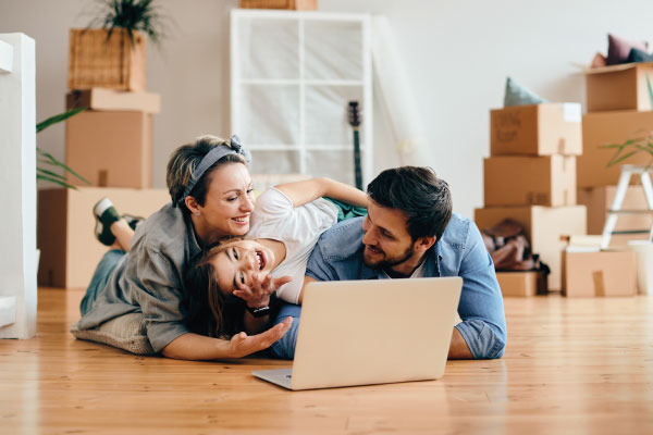 Family moving to their new home - Mortgage demand is on the rise - DG Pinnacle Home Loans - Miami Mortgage Lender